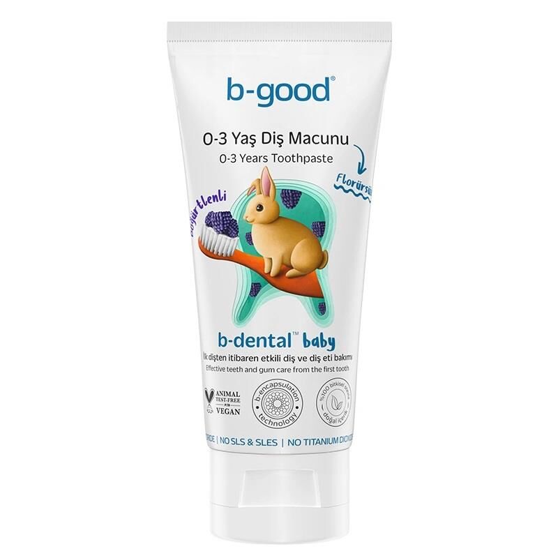 B-Good B-Dental 0-3 Yaş Bebek Diş Macunu Florürsüz Böğürtlen 50 ml