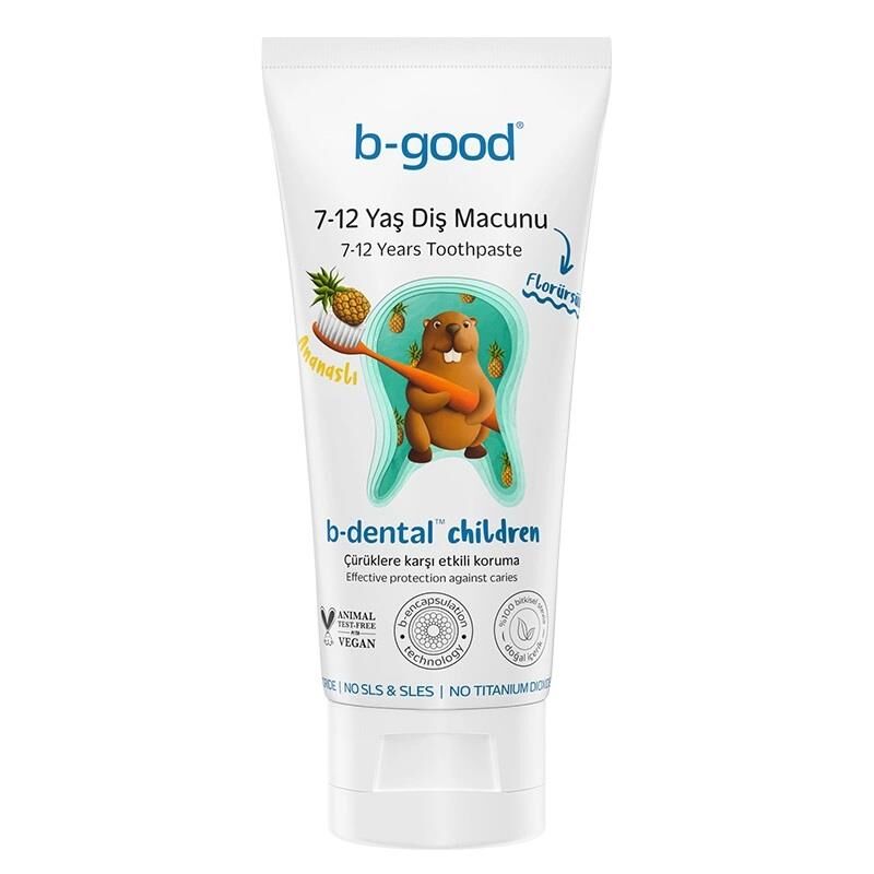 B-Good B-Dental 7-12 Yaş Çocuk Diş Macunu Florürsüz Ananas 50 ml