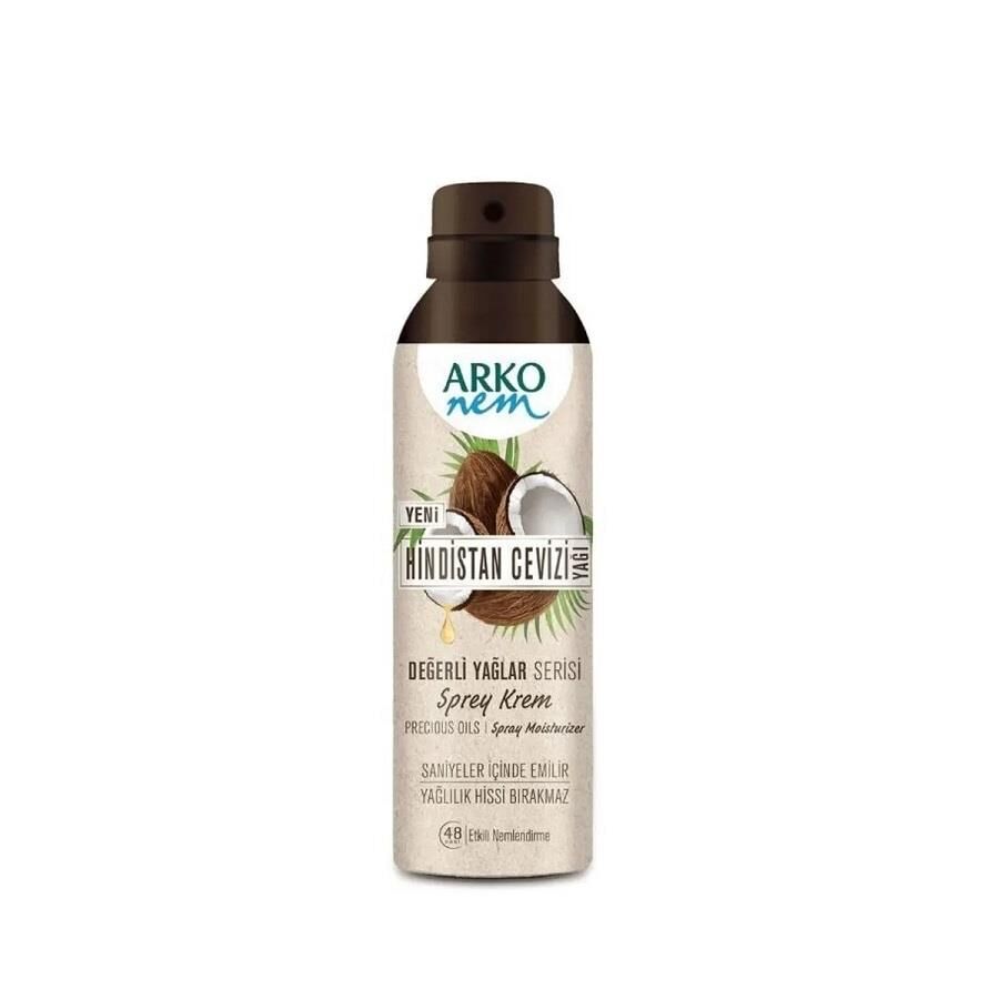 Arko Nem Krem Sprey 150 ml Değerli Yağlar Hindistan Cevizi
