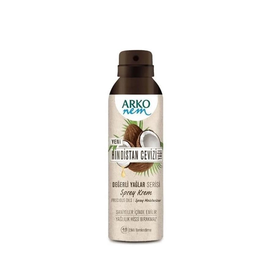 Arko Nem Krem Sprey 150 ml Değerli Yağlar Hindistan Cevizi