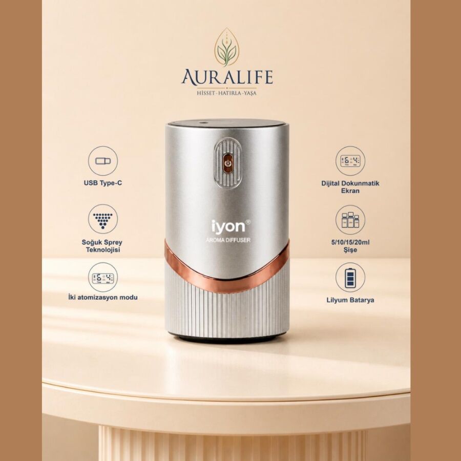 Auralife Iyon Mini Difuzor Gümüş