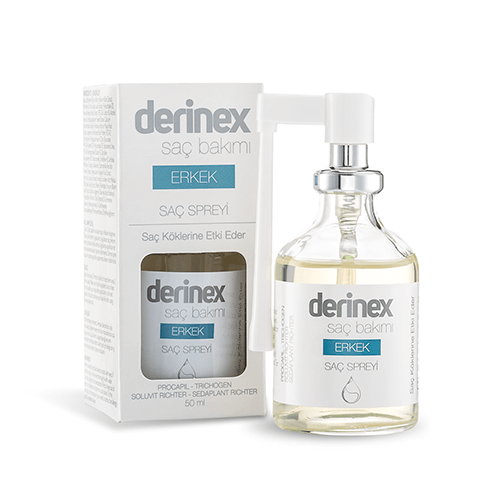 Derinex Erkek Saç Dökülmesine Etkili Sprey 50 ml