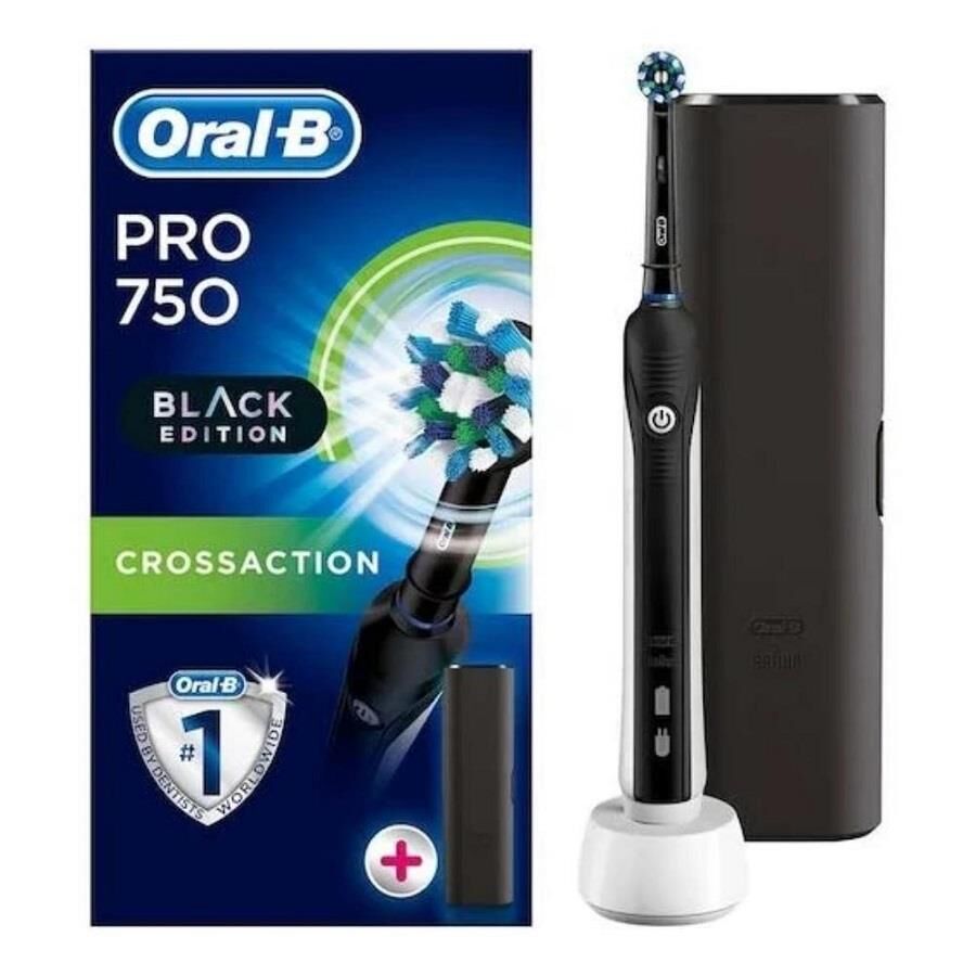 Oral-B Pro 750 Şarj Edilebilir Diş Fırçası Cross Action Siyah