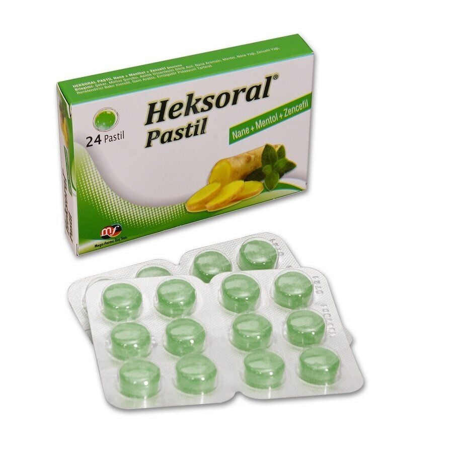 Heksoral Nane + Mentol + Zencefil 24 Pastil
