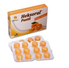 Heksoral Portakal + Vitamin C 24 Pastil