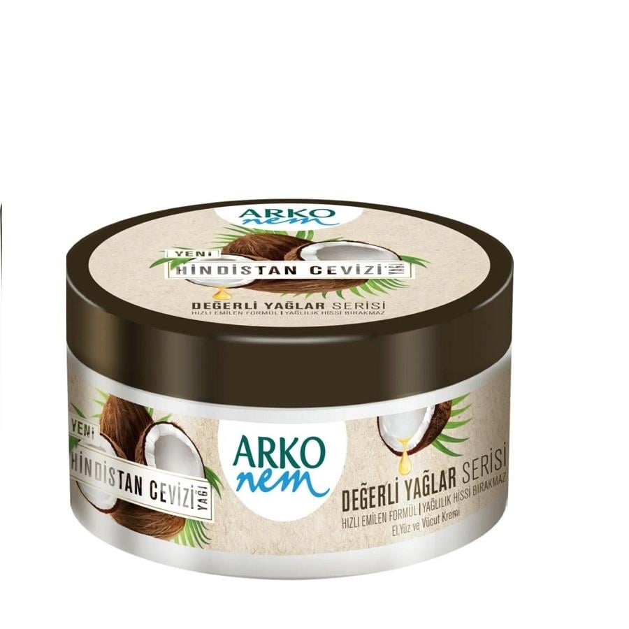 Arko Nem Değerli Yağlar Kremi Hindistan Cevizi 250 ml