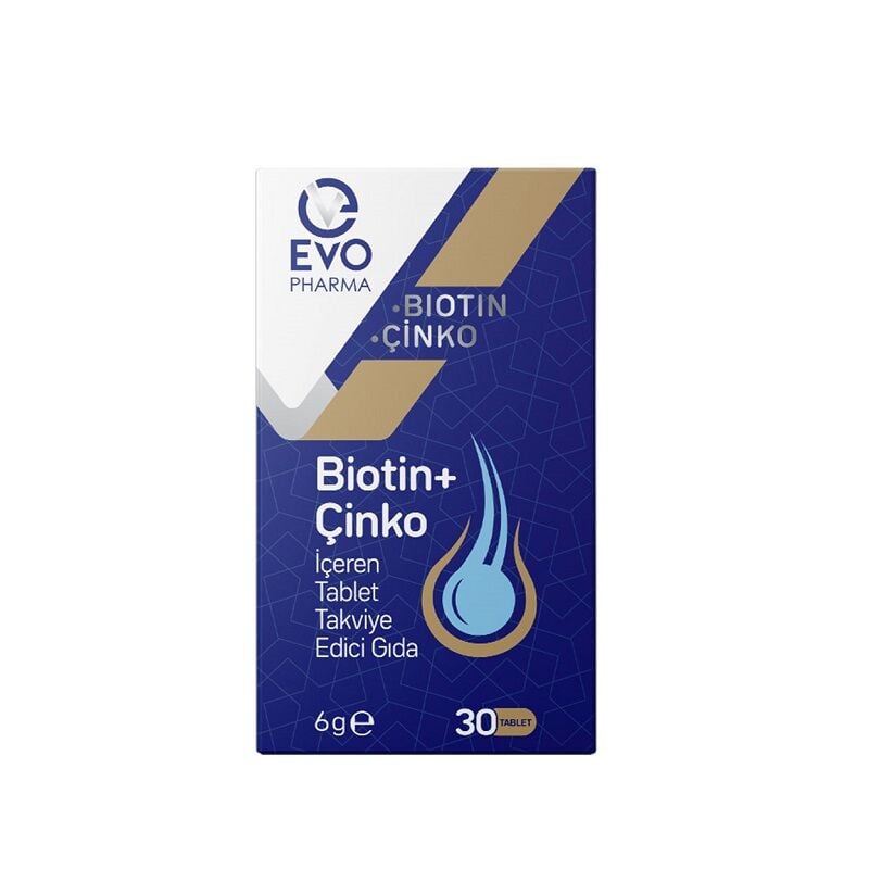 EvoPharma Biotin Çinko 30 Tablet