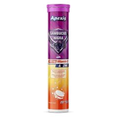 Apexis Sambucus Nigra + Vitamin C + Çinko 20 Efervesan Tablet