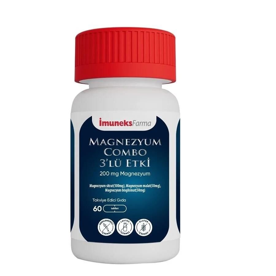 İmuneks Farma Magnezyum Combo 3’lü Etki 60 Tablet