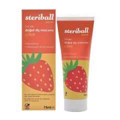 Steriball Çocuk Doğal Diş Macunu Çilek 75 ml (0-6 Yaş)