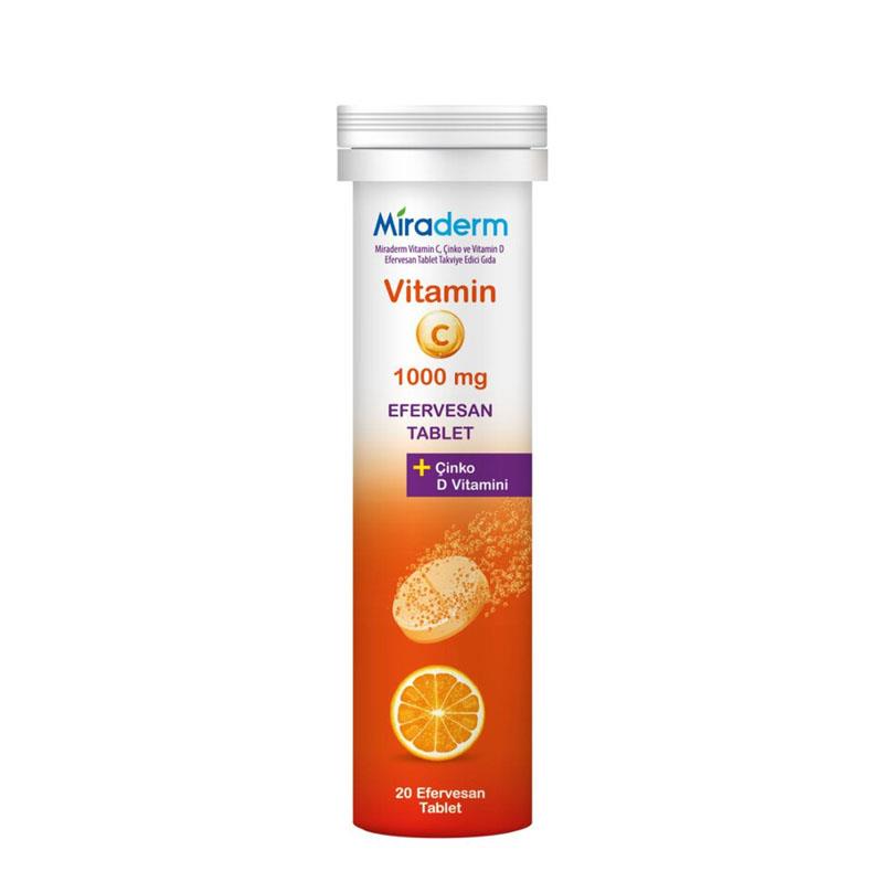 Miraderm  Vitamin C 1000mg 20 Efervesan Tablet