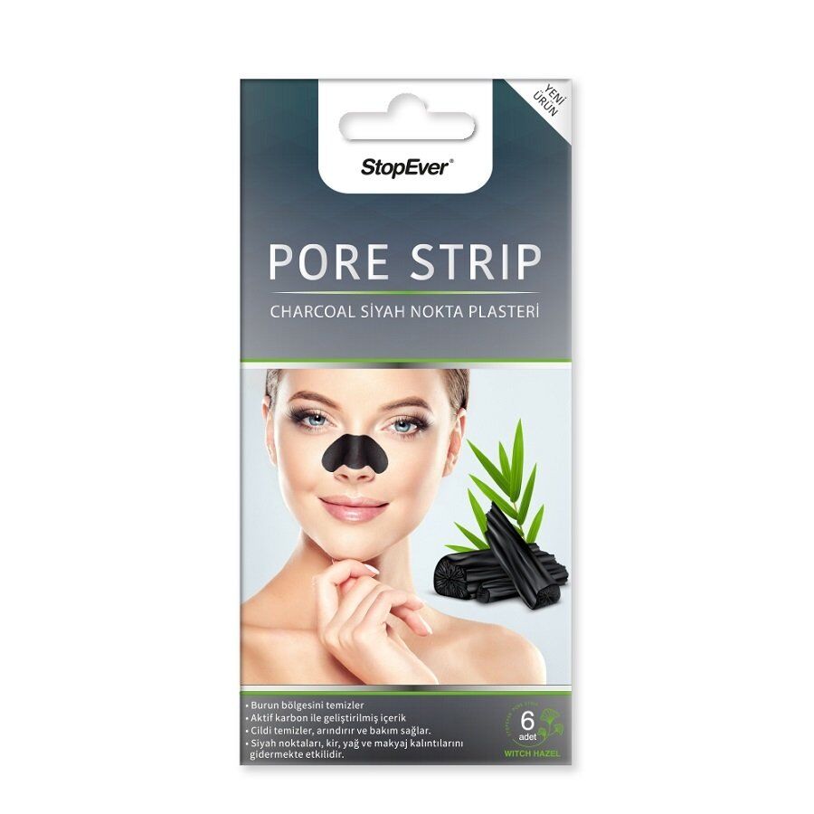 StopEver Pore Strip Charcaol Siyah Nokta Plasteri 6 Adet