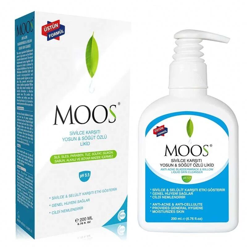 Moos Yosun Özlü Sivilce Karşıtı Cilt Temizleyici Likid 200 ml