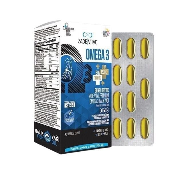 Zade Vital Omega 3 Balık Yağı 45 Kapsül