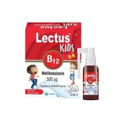 Lectus Kids B12 Metilkobalamin 500 MCG Sprey Takviye Edici Gıda 5ml