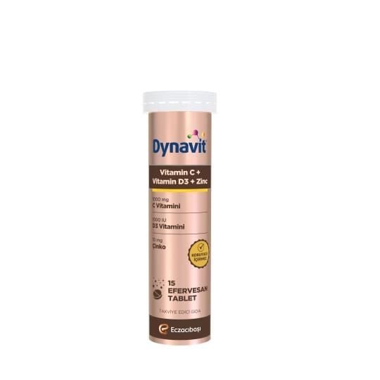 Dynavit Vitamin C + D + Çinko 15 Efervesan Tablet
