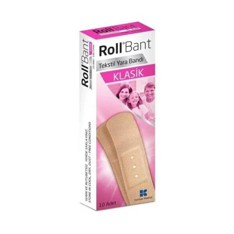 Roll Klasik Tekstil Yara Bandı 10lu