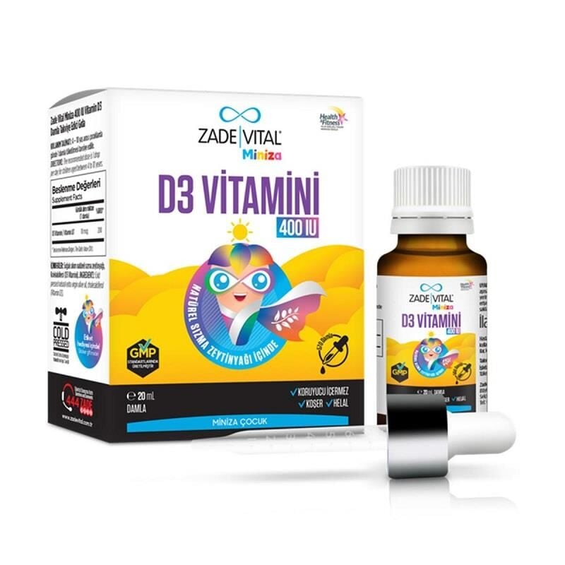 Zade Vital Miniza D3 Vitamini 400 IU Damla 20 ml
