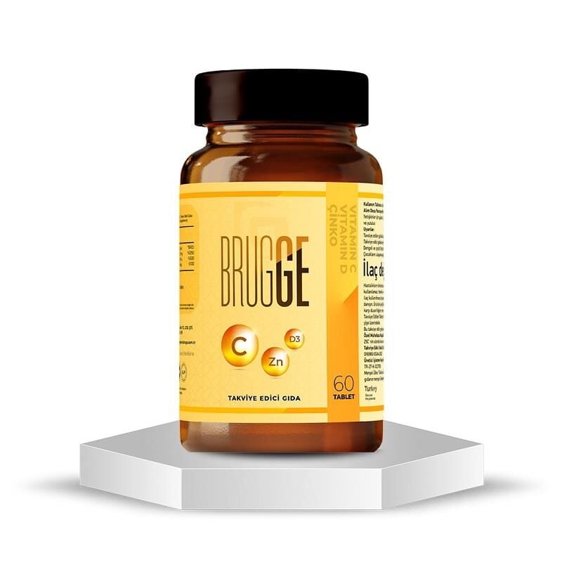 Brugge Vitamin C, Vitamin D, Çinko 60 Tablet