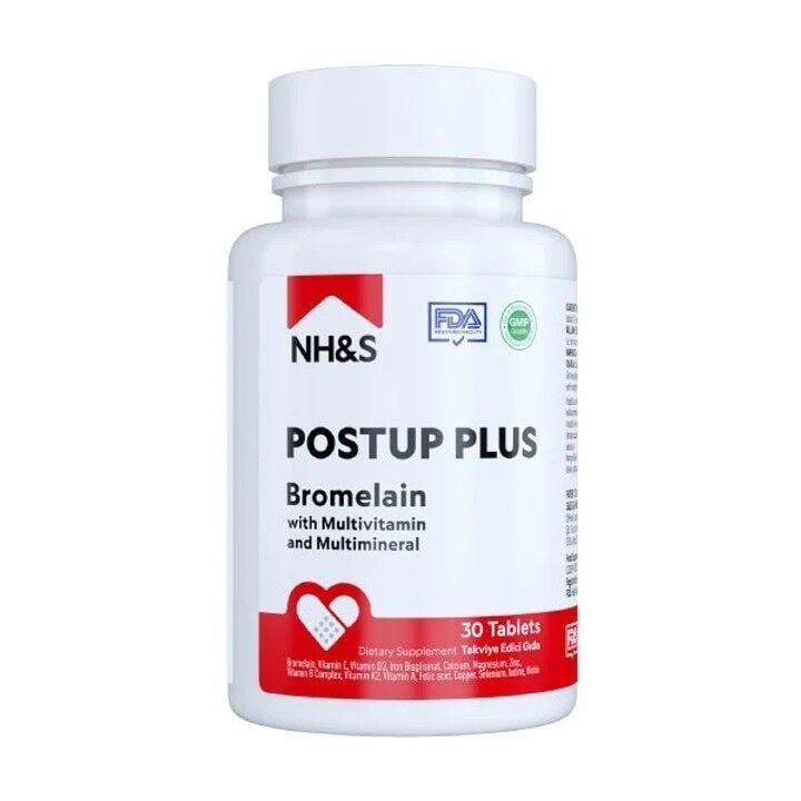 Postup Plus Bromelain Multivitamin ve Multimineral 30 Tablet