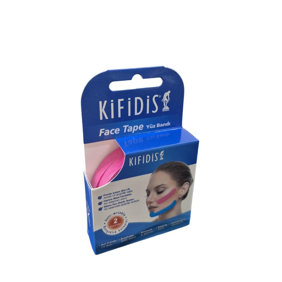 Kifidis Yüz Germe Bandı 1cm x 5m Pembe 2li