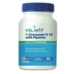Velavit Coenzym Q10 with Piperine 30 Kapsül