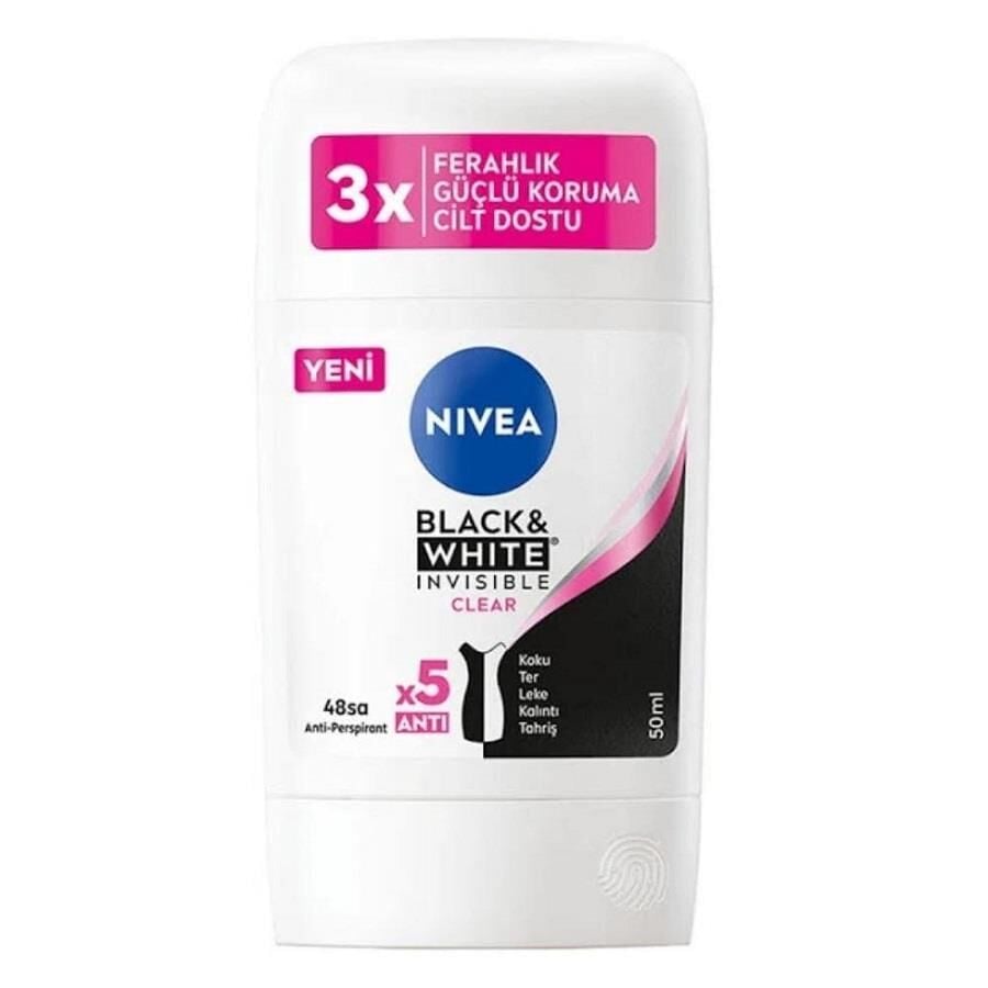 Nivea Kadın Stick Deodorant Black White Invisible Clear 50ml