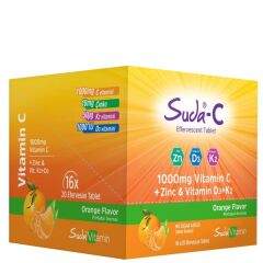 Suda C Vitamin C Vitamin D3 K2 Çinko 20 Efervsan Tablet Orange