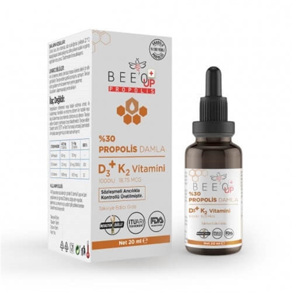 Bee'O UP %30 Propolis + D3K2 Damla 20 ml