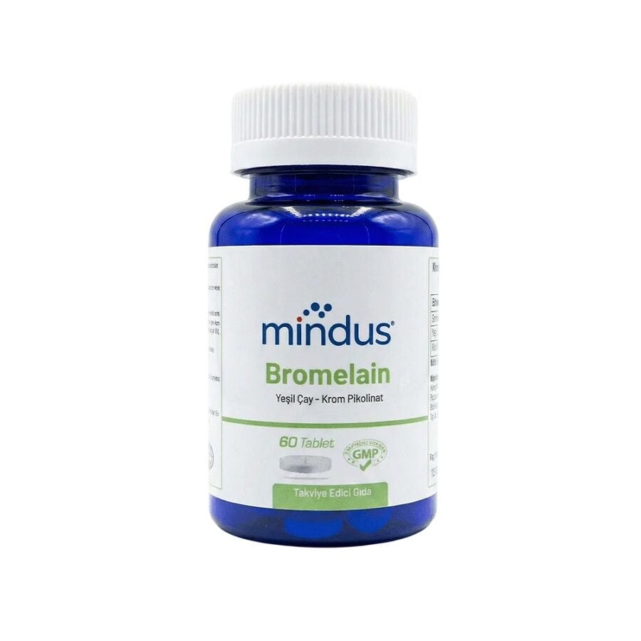 Mindus Bromelain Yeşil Çay Krom 60 Tablet