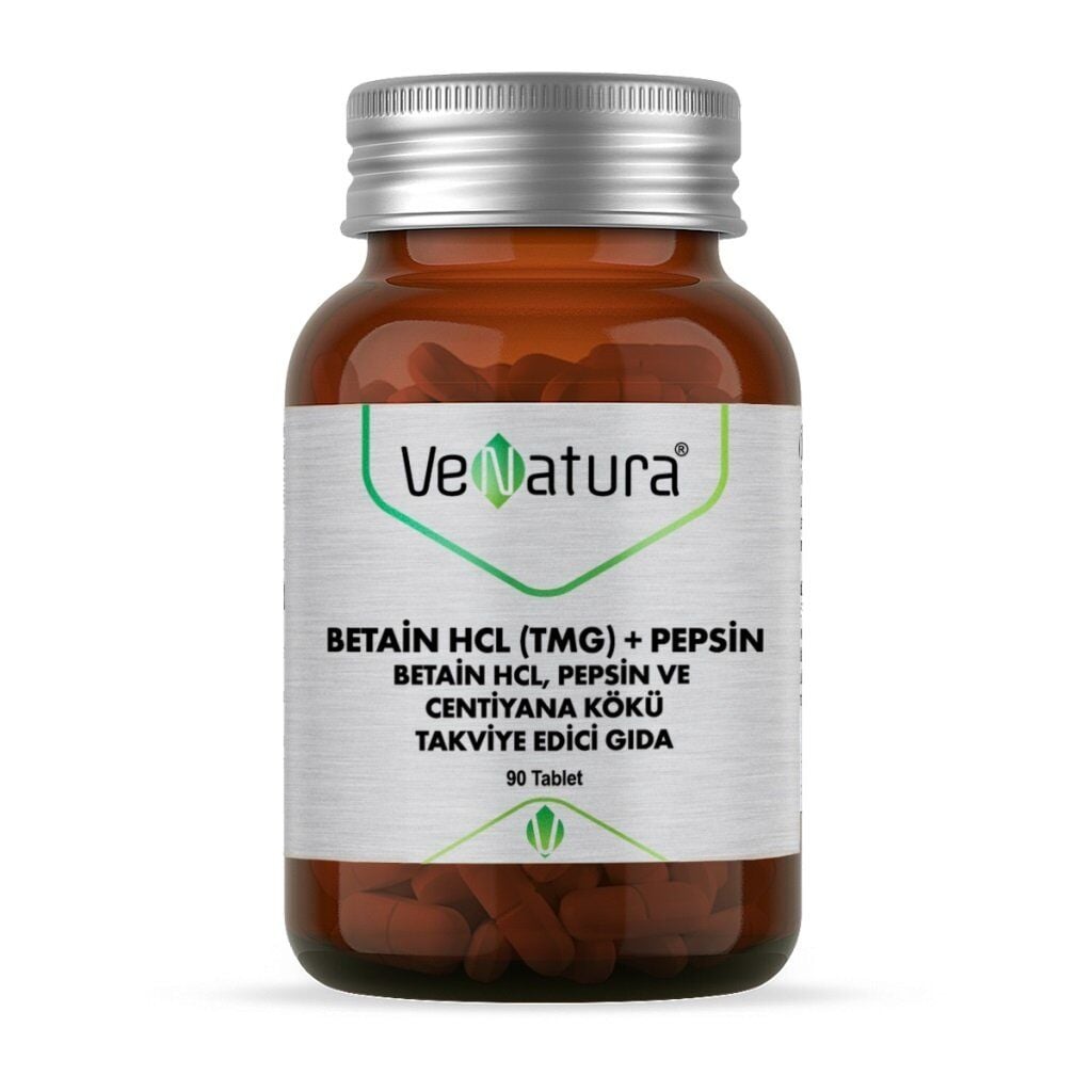 Venatura Betain HCL (TMG) Pepsin Centiyana Kökü 90 Tablet