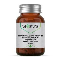 Venatura Betain HCL (TMG) Pepsin Centiyana Kökü 90 Tablet