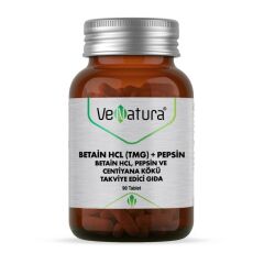 Venatura Betain HCL (TMG) Pepsin Centiyana Kökü 90 Tablet