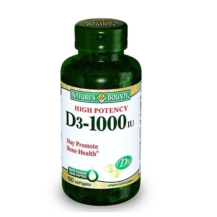 Nature's Bounty Vitamin D3 1000 IU 100 Softjel