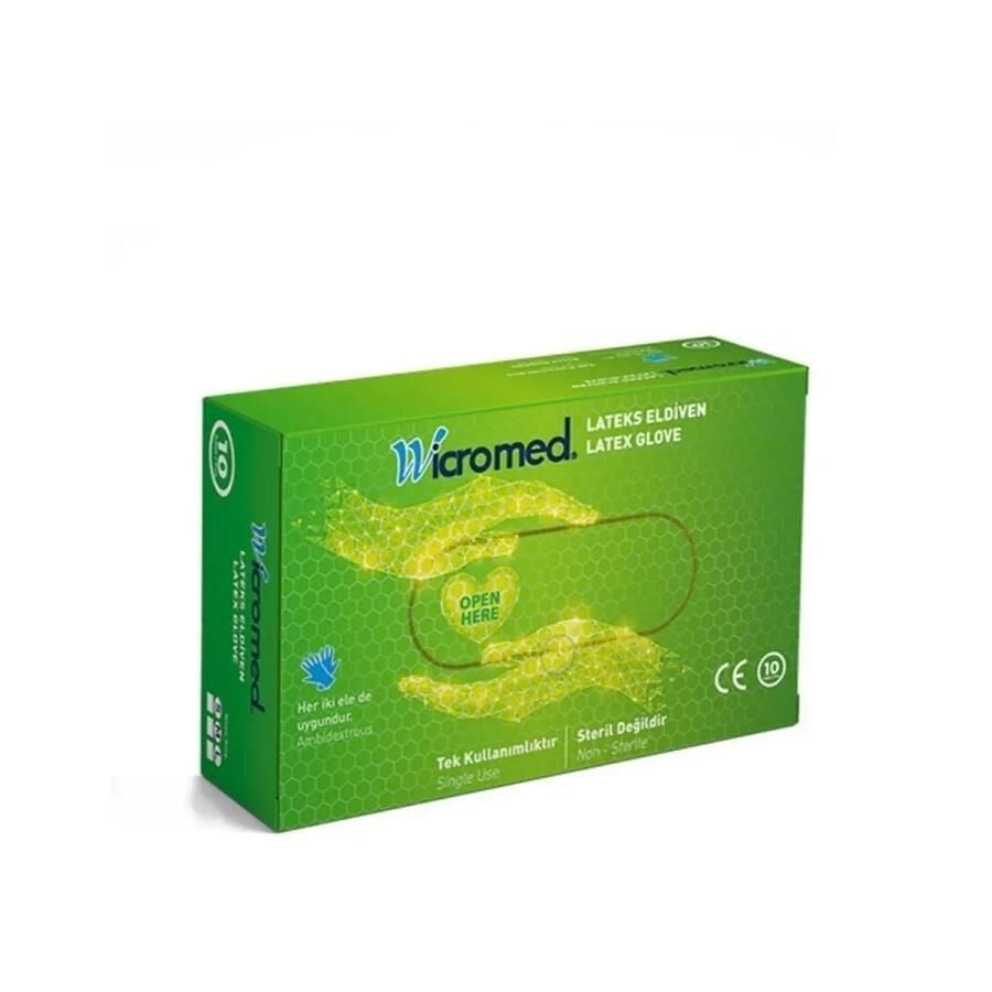 Wicromed Eldiven Latex L 10Lu