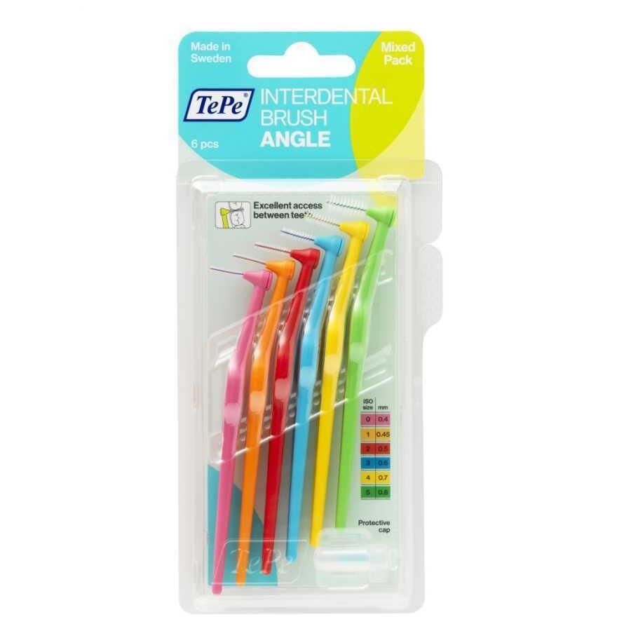 Tepe Interdental Brush Angle Soft 6 Pcs - Angle Arayüz Fırçası KARIŞIK SET