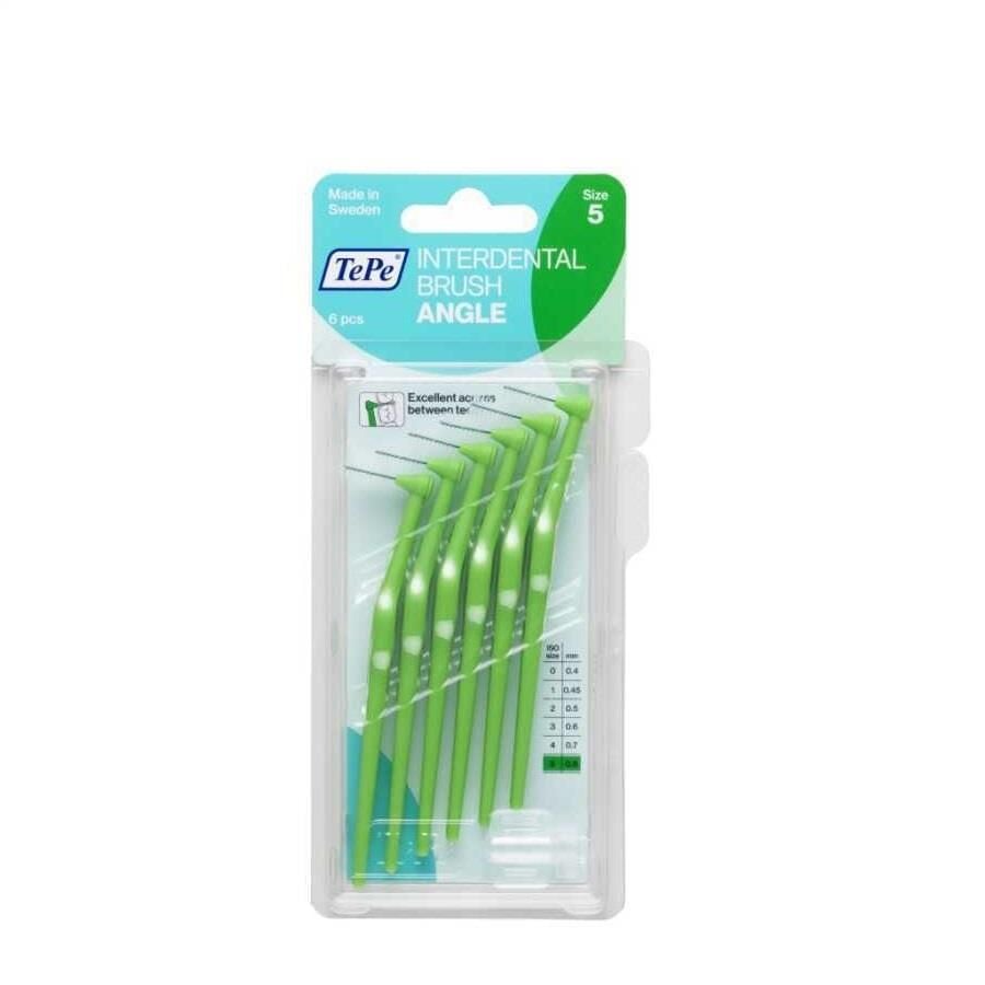Tepe Interdental Brush Angle Soft 6 Pcs - 0.8 MM Angle Arayüz Fırçası YEŞİL