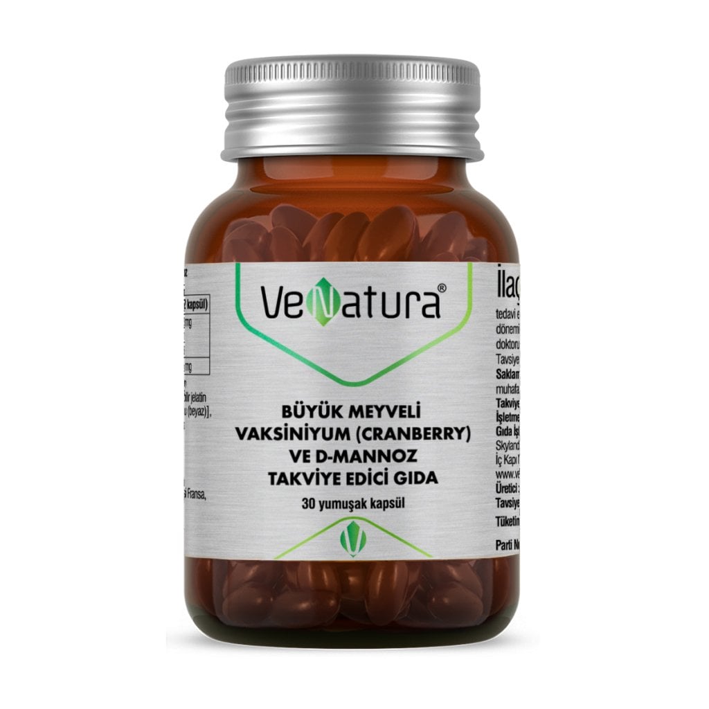 Venatura Büyük Meyveli Vaksiniyum (Cranberry ve D-Mannoz) 30 Kapsül
