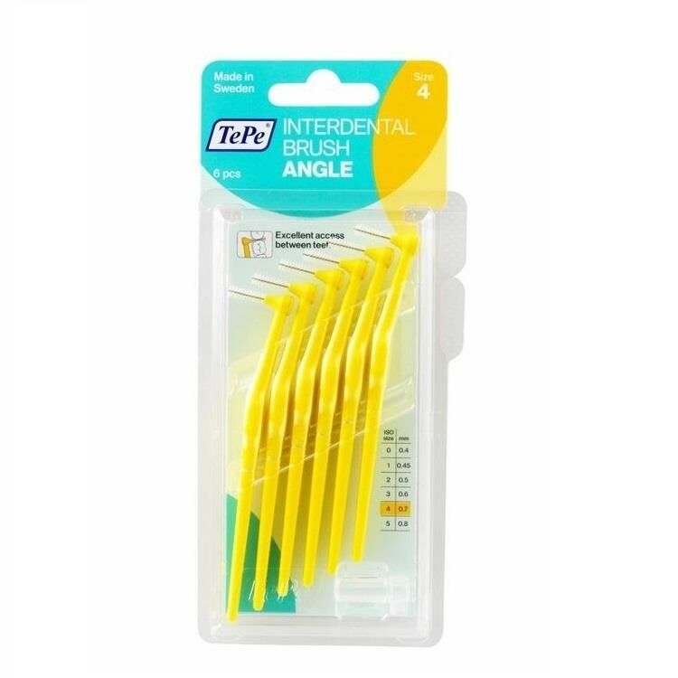 Tepe Interdental Brush Angle Soft 6 Pcs - 0.7 MM Angle Arayüz Fırçası SARI