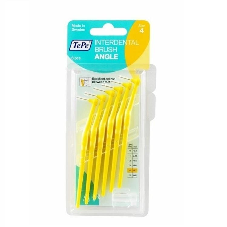 Tepe Interdental Brush Angle Soft 6 Pcs - 0.7 MM Angle Arayüz Fırçası SARI