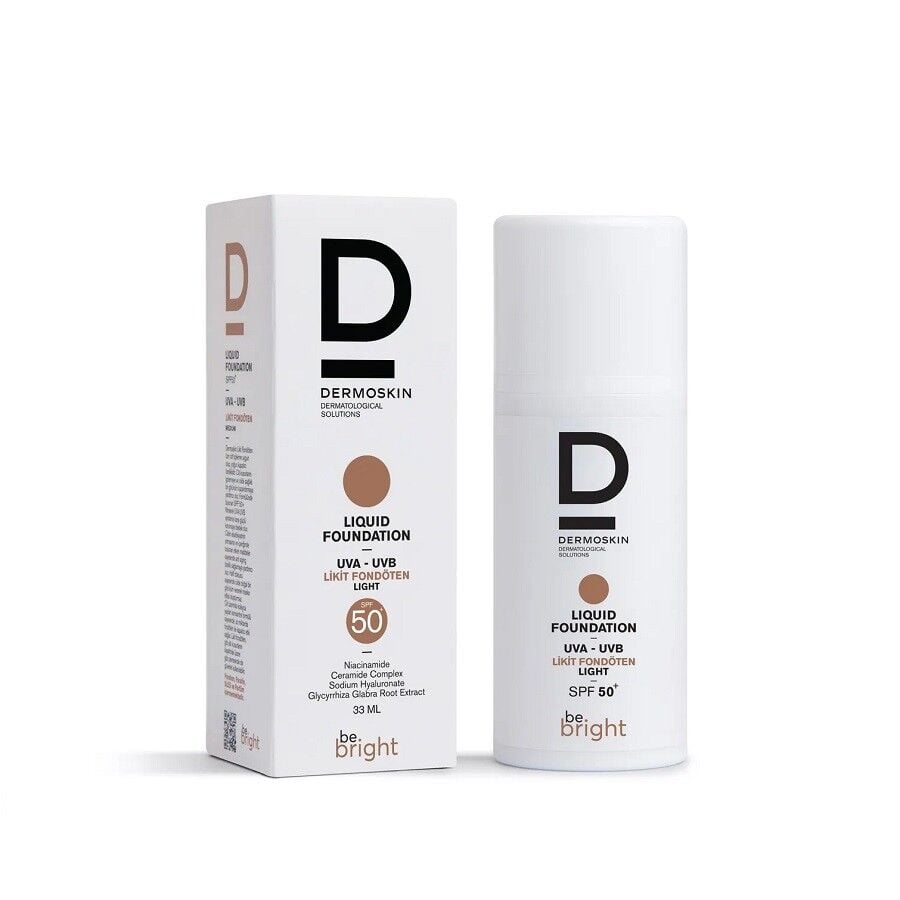 Dermoskin Be Bright SPF50+ Likit Fondöten 33ml - Light