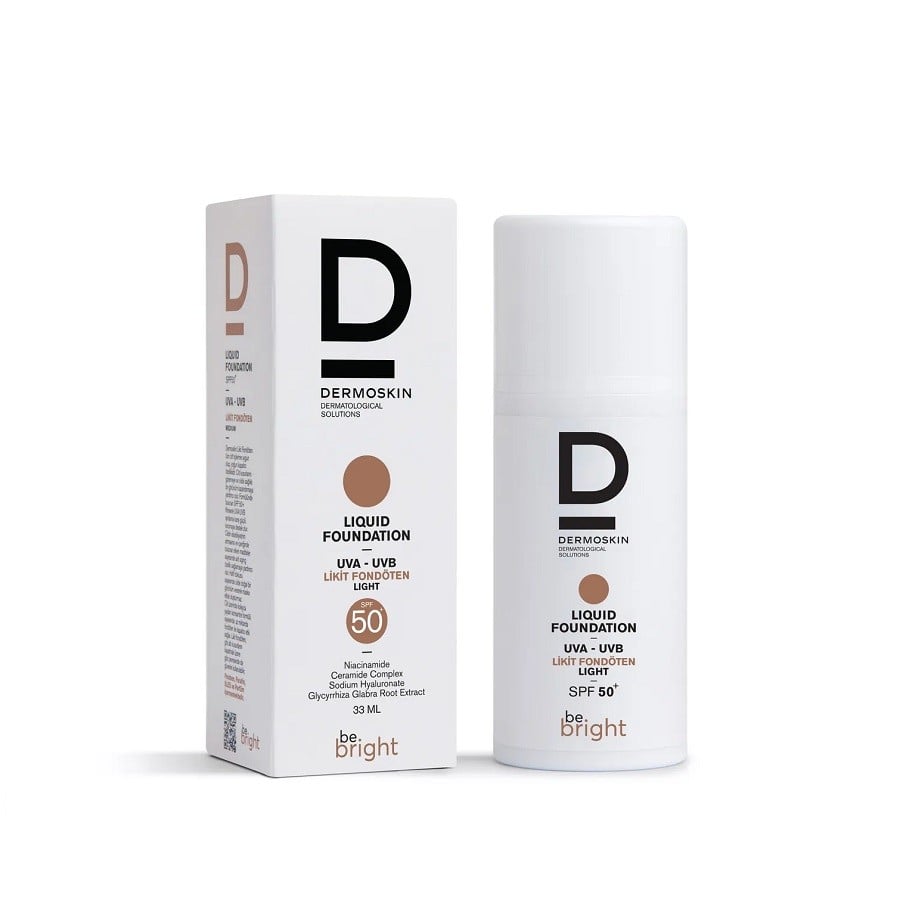 Dermoskin Be Bright SPF50+ Likit Fondöten 33ml - Light