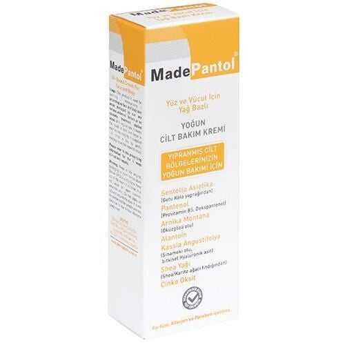 MadePantol Yüz ve Cilt için Yağ Bazlı Yoğun Cilt Bakım Kremi 50ml
