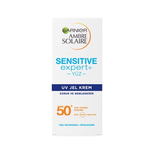 Garnier Ambre Solaire Sensitive Expert+ Güneşe Karşı Hassas Ciltler için SPF50+ Güneş Koruyucu Jel Krem 50 ml