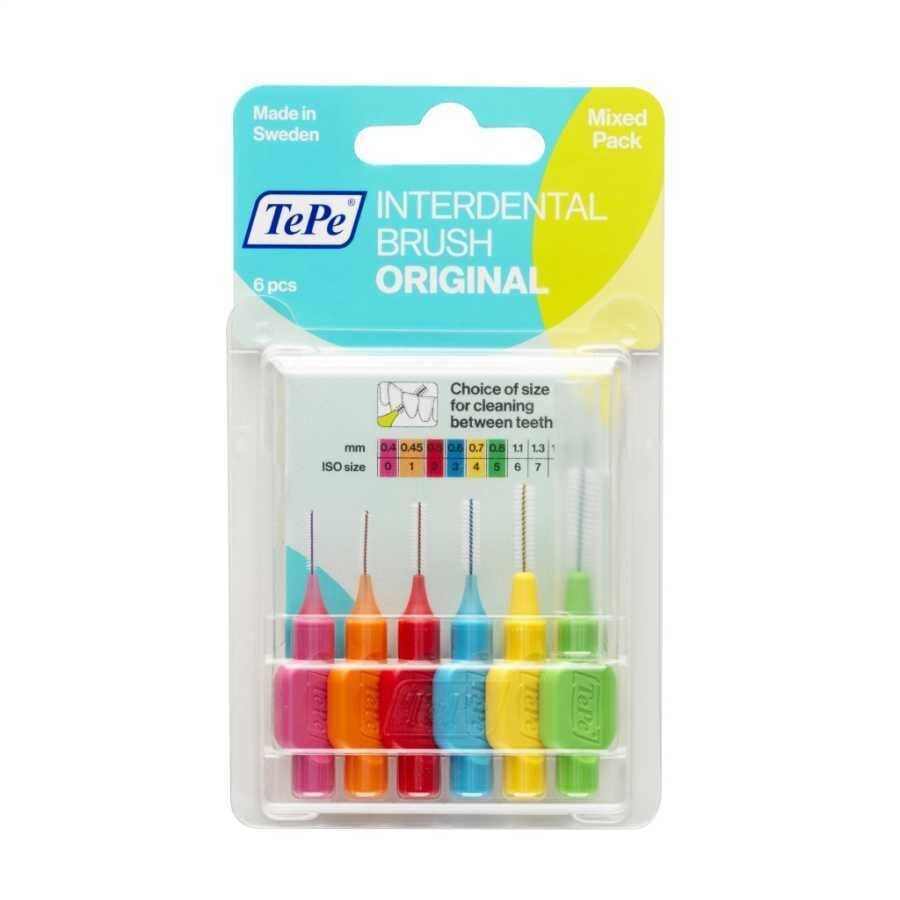 Tepe Interdental Brush Original 6 Pcs , TePe Arayüz Fırçası KARIŞIK SET
