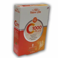New Life C 1000 Plus Vitamin C D Vitamini Çinko ve Selenyum içerikli 30 Tablet