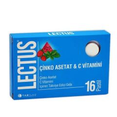 Lectus Çinko Asetat C Vitaminli 16 Pastil