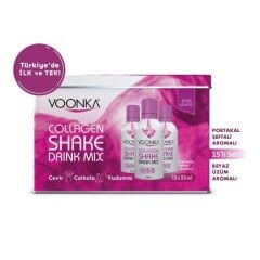 Voonka Collagen Shake Drink Mix Kollajen, Hyaluronik Asit 50ml lik 15 Shake