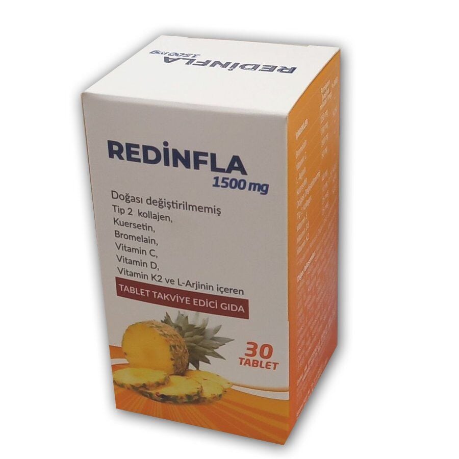Redinfla 1500 mg 30 Tablet Doğası Değiştirilmemiş Tip Kollajen