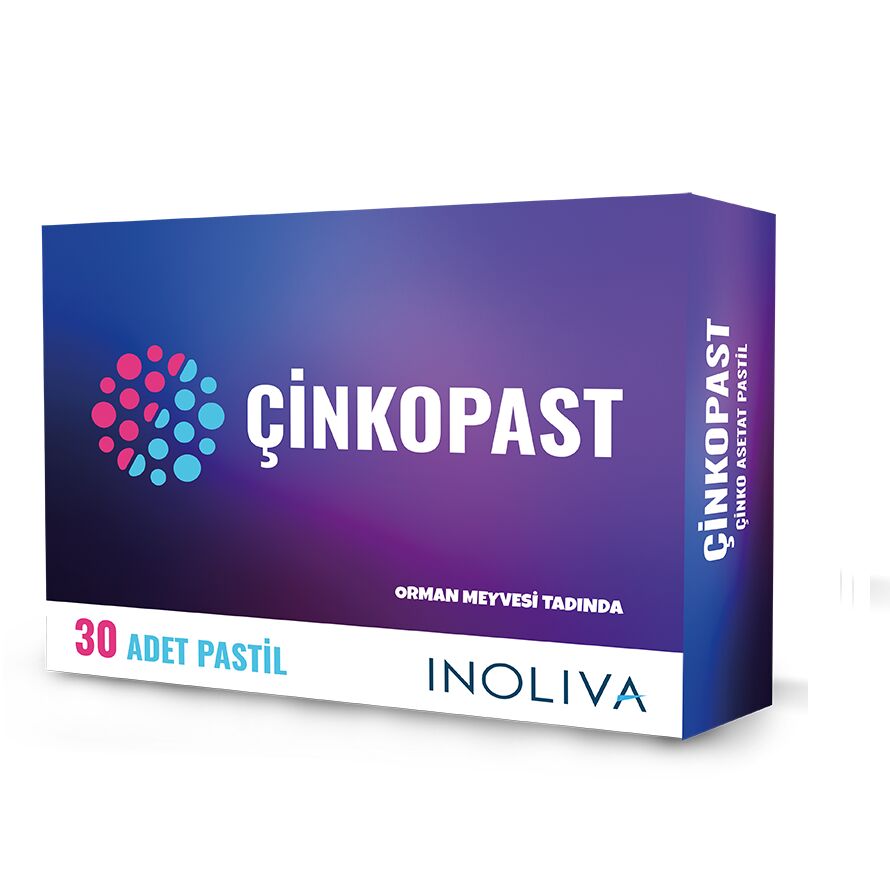 Çinkopast Çinko Asetat 15mg 30 Pastil